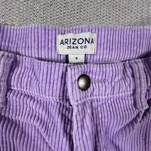 Y2K Corduroy Cargo Pants 100% Cotton Lilac Womens 5 Retro Wide Leg Baggy Trendy - Picture 4 of 9